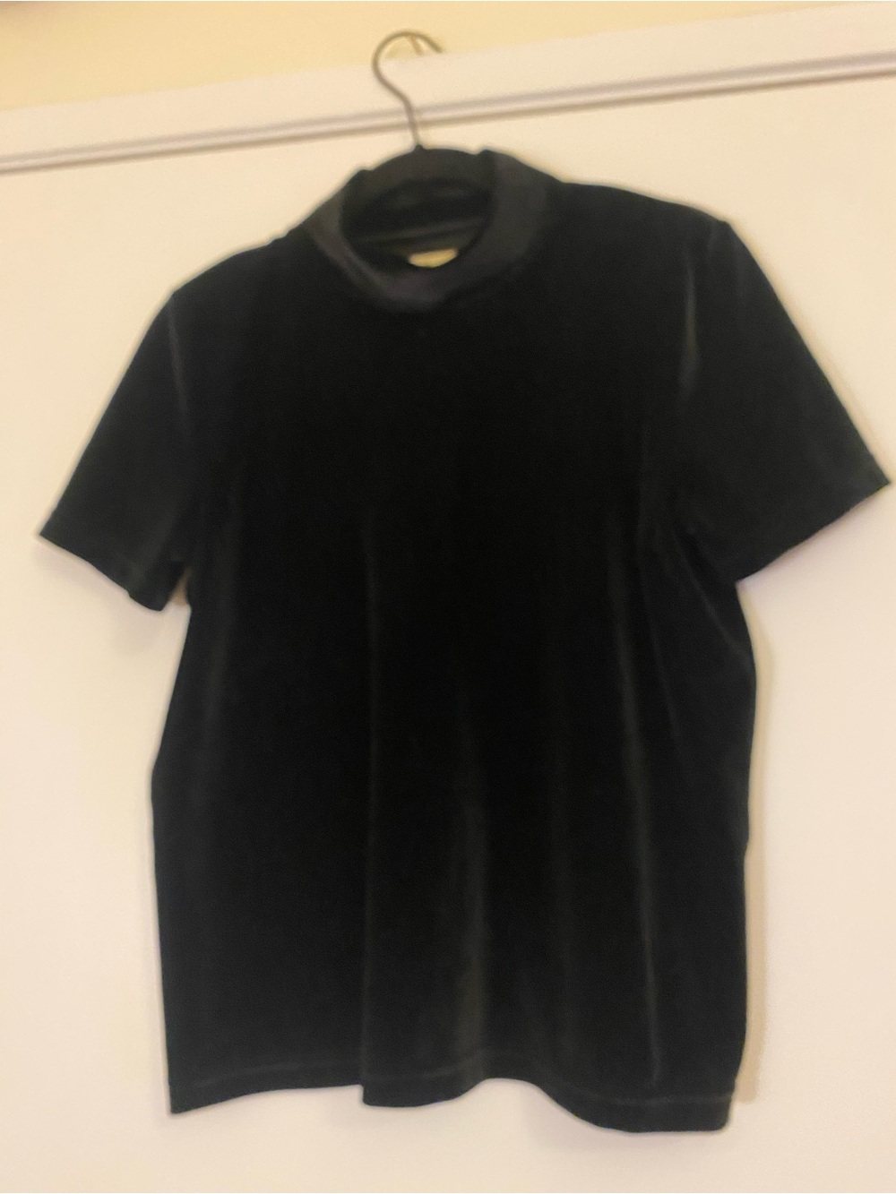 Madewell Black Velvet Short-Sleeve Tee